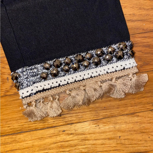 EUC Chico's So Slimming Brigitte Embellished Hem Ankle Pants Size 0.5 / Reg Sz 6 - Picture 6 of 13